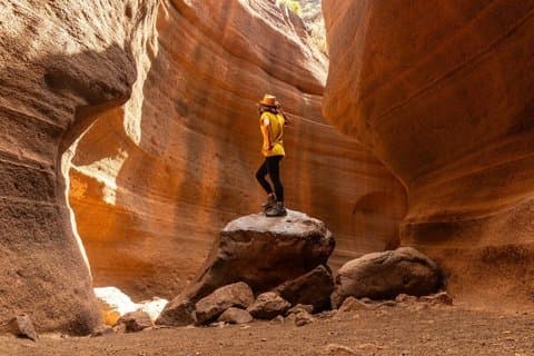 グラン・カナリアでのキャニオンと洞窟プライベート撮影