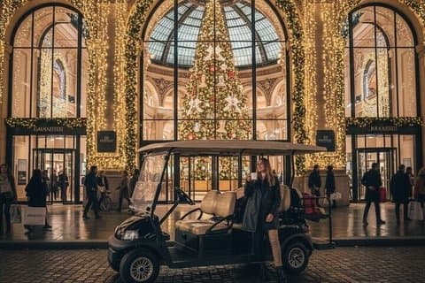 Privat julelys golf handlekurv tur i Paris