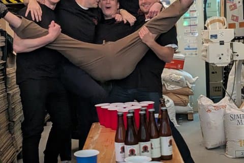 Brussels: Beer Pong Session at a Micro Brewery & Distillery