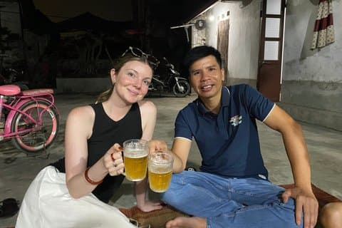 Ninh Binh: Motorbike Ride & Local Family Dinner Experience