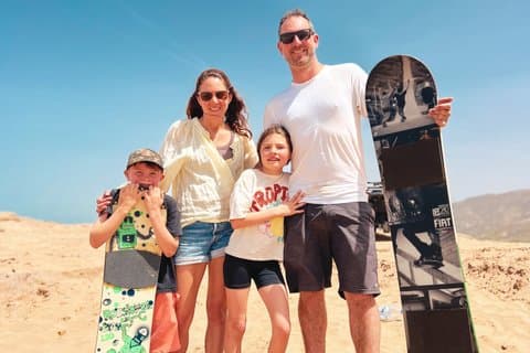 Sandboarding i Timlalins sanddyner med upphämtning på hotell