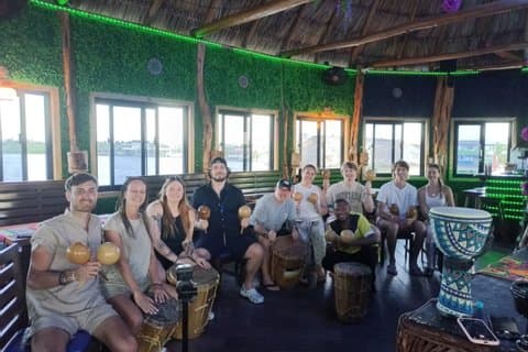 Overwater Garifuna Drum Class at The Mayan