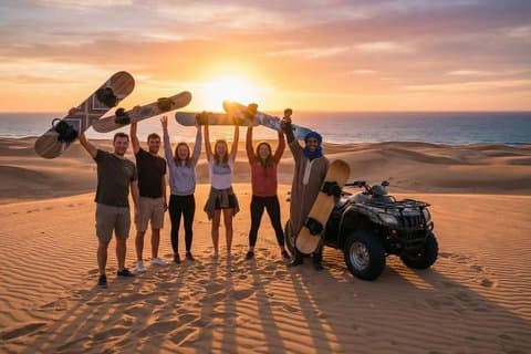 Timlaline Sunset Experience Quadrijden en Sandboarden Agadir