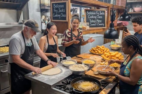 Overwater Fry Jacks Cooking Class at The Mayan