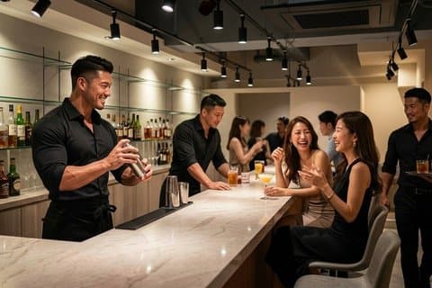 Muscle Bar Kyoto Inträdesavgift & bokning med Macho Men