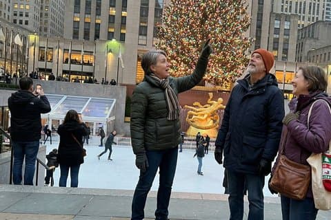 Tour privado a pie en luces de Navidad de Nueva York