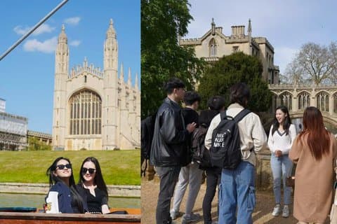 Visite combinée privée à pied et parieurs de Cambridge