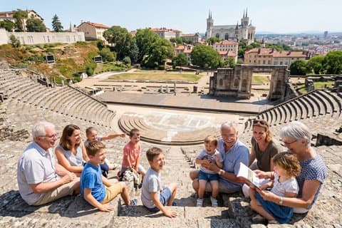 Privéwandeling met het gezin in de oude binnenstad van Lyon