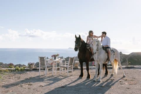 Experiencia privada de equitación con picnic romántico