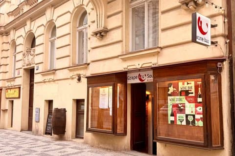 Degustazione di vino locale ceco in uva e acido