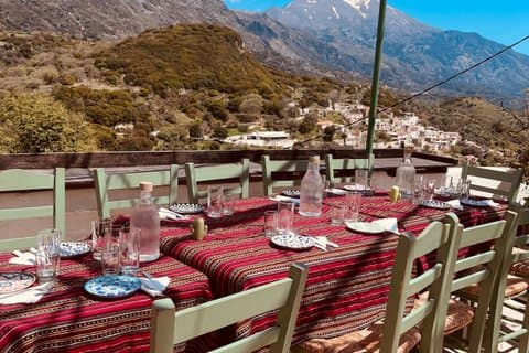 Rethymno Private Kretenzer dineren met uitzicht op Psiloritis
