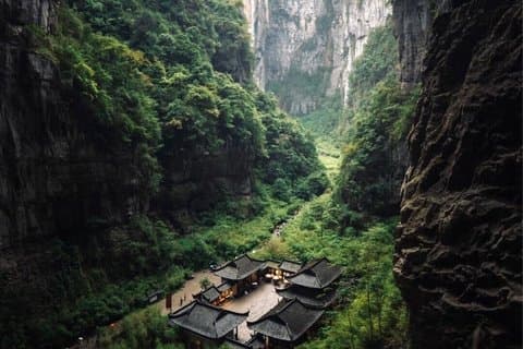 En dag i Chongqing's Wulong
