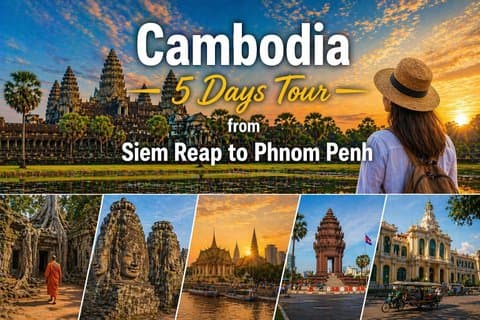 Cambodja 5-daagse tour van Siem Reap naar Phnom Penh