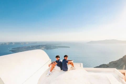 Familie Casual Fotografering i Santorini