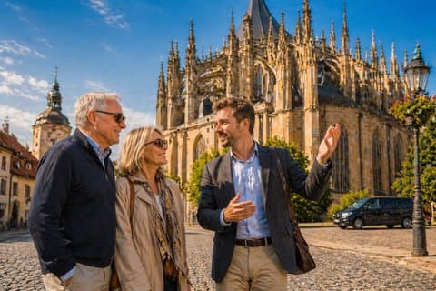 Privat biltur till Kutna Hora Benkyrka och Katedraler