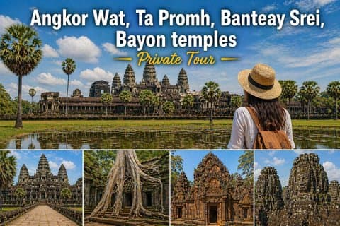 Angkor Wat, Ta Promh, Banteay Srei, Bayon-tempels Privérondleiding