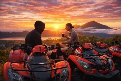 Bali Mount Batur Sunrise ATV Quad Bike mit Wasserfall Tour