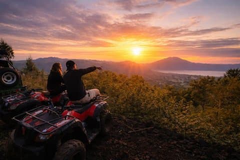 Bali Batur ATV Zonsopgang en Ubud Zipline Tour