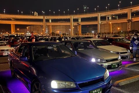 Tóquio : Private JDM R34 Skyline drive & Daikoku PA car meet