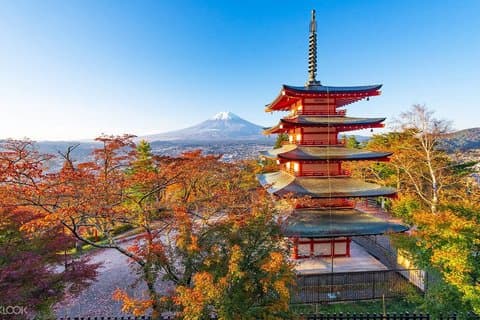 Mt Fuji naturskön plats: Stegestaden Oshino Hakkai, Kawaguchiko tur