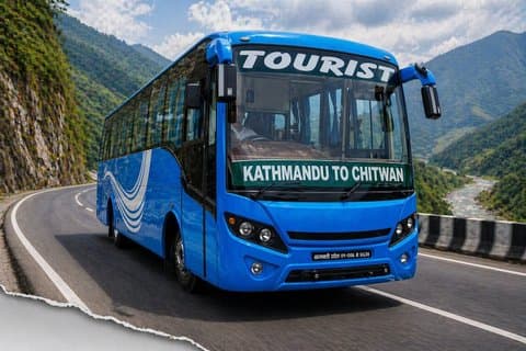 Billet de bus touristique de Katmandou à Chitwan (siège de canapé de luxe)