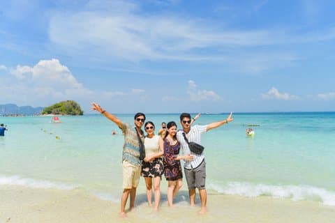 Populaire 4-eilandentour per klassieke longtailboot vanuit Krabi