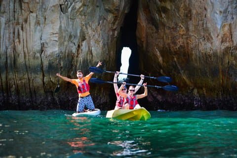 Privat Los Cabos Arch & Playa del Amor tur med kajakk i glassbunnen