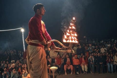 Varanasi Sunset Boat Evening Ganga Aarti and Walking Tour