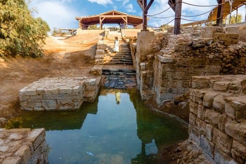 Visite privée de Madaba, du mont Nebo, du site du baptême de Béthanie et de la mer Morte au départ d'Amman