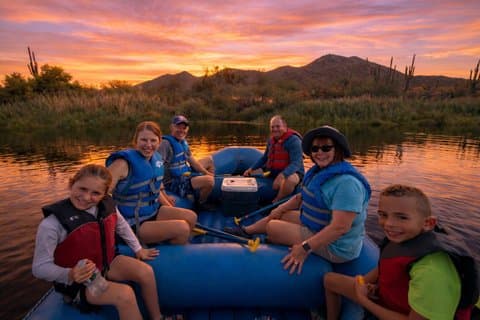 Guided Sunset Raft Tour on the Lower Salt River