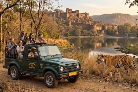 Ranthambore National Park Jeep Safari privé Tout compris