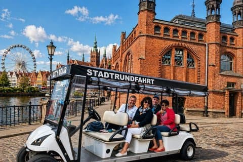 Danzica: Tour panoramico della città in Buggy / Golf Cart LIVE GUIDED 1H