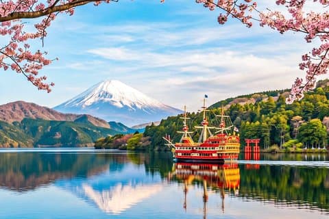 Desde Tokio : Tour en autobús por el Monte Fuji, Hakone, Owakudani & Lago Ashi