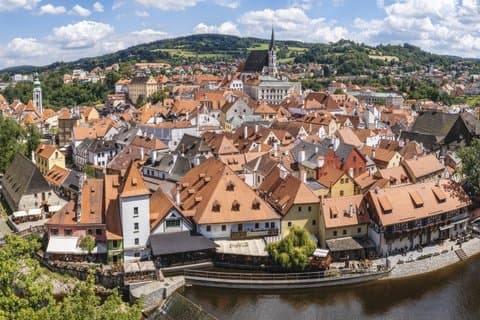 Cesky Krumlov Privédagtour vanuit Praag - toegang tot het kasteel & uitzicht