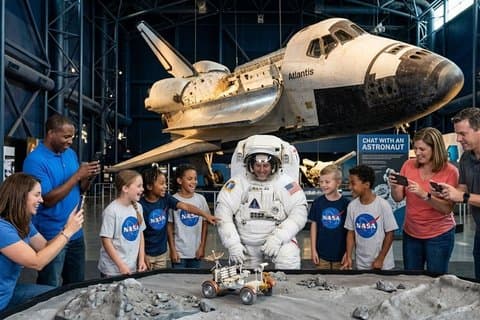 Orlando Kennedy Space Center e chatta con un'escursione di un astronauta