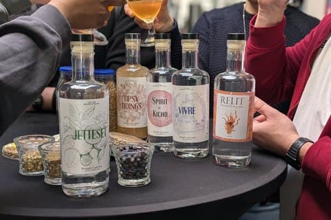Spirit tasting workshop at a Brussels distillery