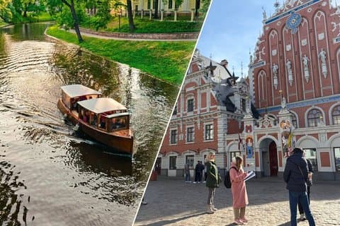 Riga Package: Canal Boat Tour + Drink & Old Town Walking Tour