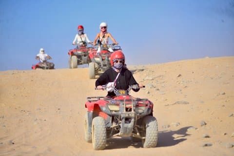 Hurghada VIP Desert Safari Quad and jeep and camel ride