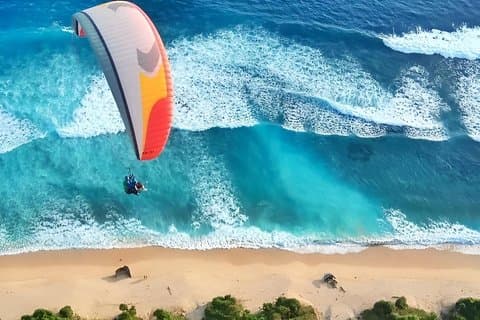 Bali Paragliding: South Coast Tandem Voo e pôr-do-sol