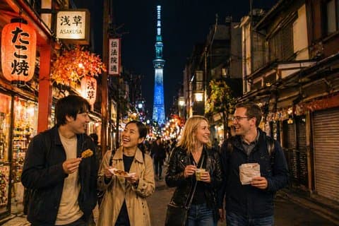 Tokyo : Asakusa Food Tour – 12 Dishes & 3 Drinks