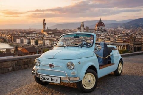 Visite privée de Florence en Fiat 500 vintage avec vue panoramique