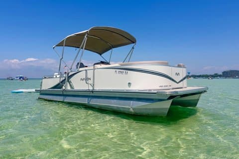 Barco pontón de lujo alquilado privado en Destin: hasta 6 huéspedes