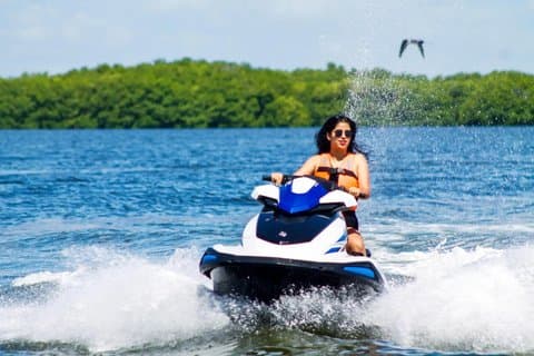 Jet Ski Cancun Nichupte Lagoon Ride Solo or Double