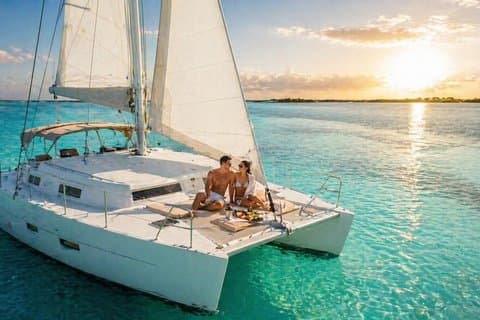 Romantic Private Catamaran for Two Bacalar Lagoon