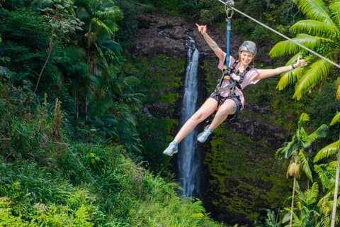 Big Island Waterfall Zip N Dip Adventure