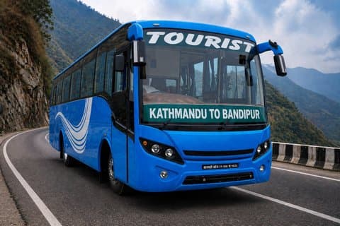 Kathmandu till Bandipur turistbuss (VIP soffsittplats)