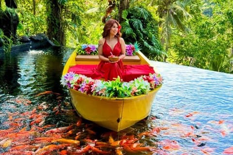 Koi Photo Boat, Bali Swing, Monkey Forest, & Tegenungan Waterfall