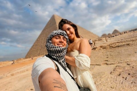 Cairo tour naar Gizeh piramides, Sakkara, Memphis, museum, kameel rijden