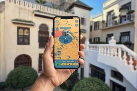 De Tanger International Zone GPS App Wandeltocht Mobile Game
