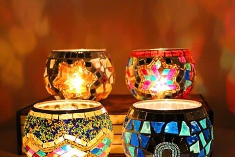 Design Your Own Mosaic Candle Holder in Istanbul